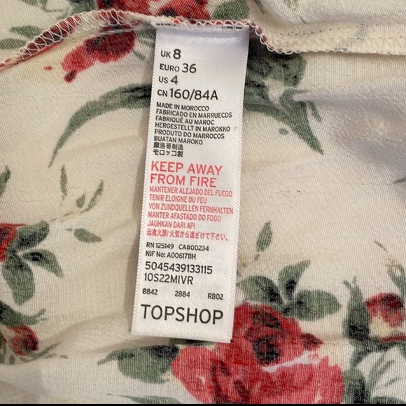 NWT floral Topshop midi dress - Picture 9 of 9